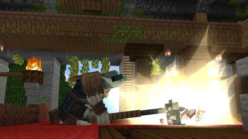 Screenshot of the Minecraft Bedrock Marketplace product Add-On „Norse Legends“ created by BLOCKLAB Studios.