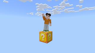 Screenshot of the Minecraft Bedrock Marketplace product One Block Lucky Block created by BLOCKLAB Studios.