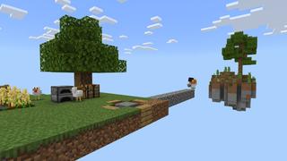 Screenshot of the Minecraft Bedrock Marketplace product One Block Lucky Block created by BLOCKLAB Studios.