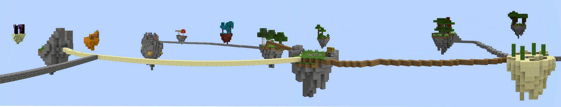 Panorama of the Minecraft Bedrock Marketplace product One Block Sky Survival created by BLOCKLAB Studios.