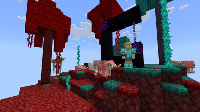 Screenshot of the Minecraft Bedrock Marketplace product One Block created by BLOCKLAB Studios.