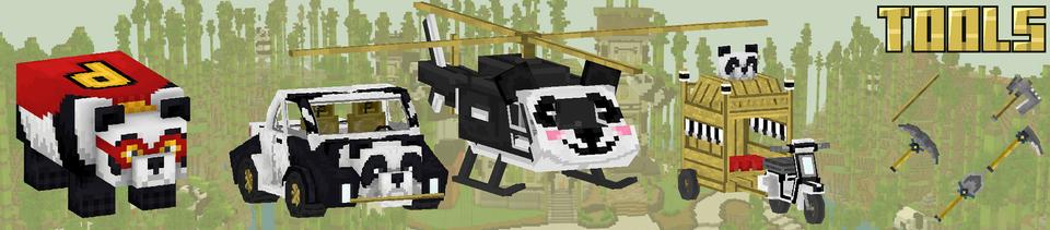 Panorama of the Minecraft Bedrock Marketplace product Panda Mansion created by BLOCKLAB Studios.