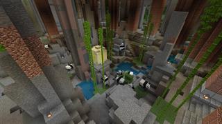 Screenshot of the Minecraft Bedrock Marketplace product Panda Sanctuary Survival created by BLOCKLAB Studios.