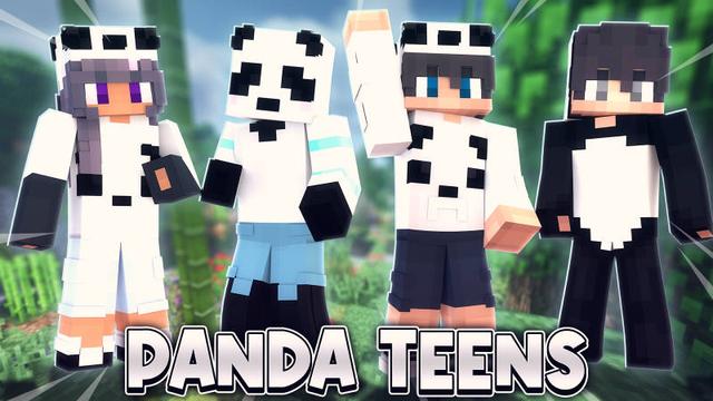 Thumbnail of the Minecraft Bedrock Marketplace product Panda Teens created by BLOCKLAB Studios.