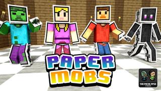 Thumbnail of the Minecraft Bedrock Marketplace product Paper Mobs created by BLOCKLAB Studios.