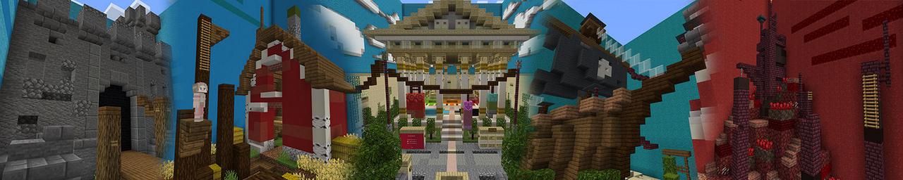 Panorama of the Minecraft Bedrock Marketplace product Parkour Race created by BLOCKLAB Studios.