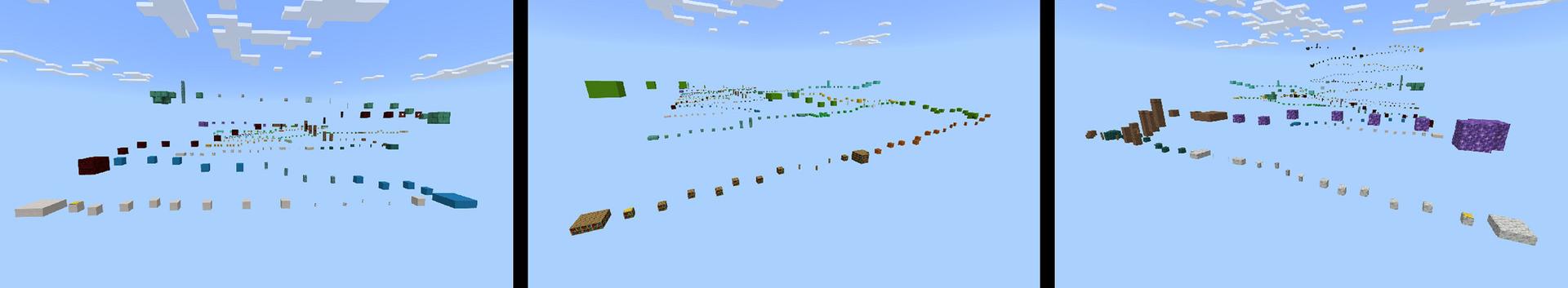 Panorama of the Minecraft Bedrock Marketplace product Parkour created by BLOCKLAB Studios.
