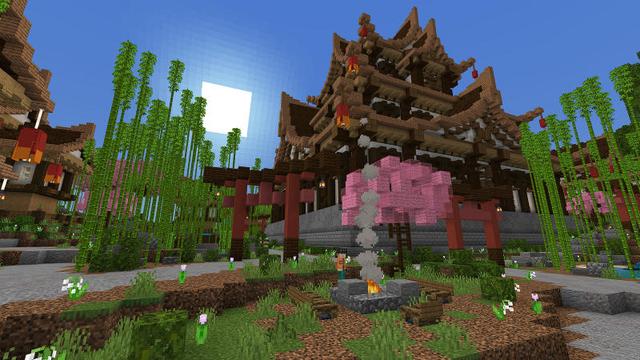 Screenshot of the Minecraft Bedrock Marketplace product Peaceful Base created by BLOCKLAB Studios.