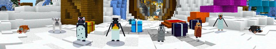 Panorama of the Minecraft Bedrock Marketplace product Penguins created by BLOCKLAB Studios.