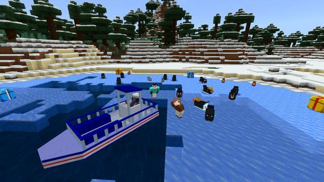 Screenshot of the Minecraft Bedrock Marketplace product Penguins created by BLOCKLAB Studios.