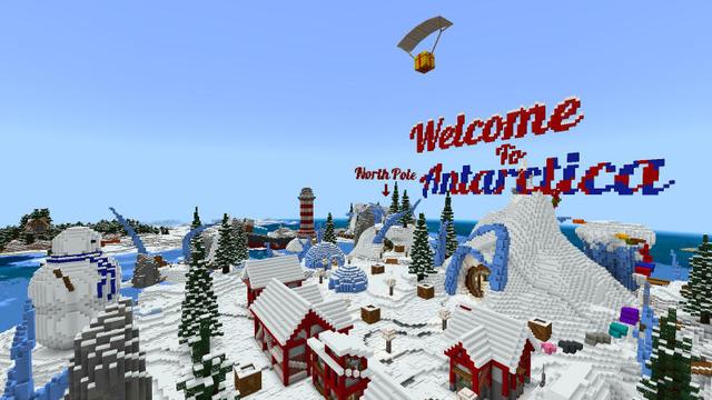 Screenshot of the Minecraft Bedrock Marketplace product Penguins created by BLOCKLAB Studios.