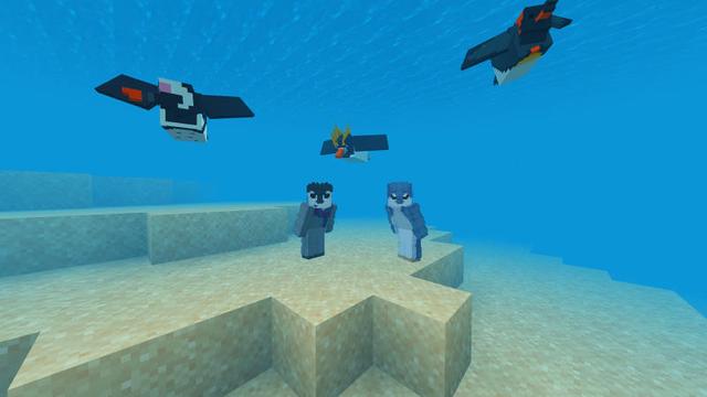 Screenshot of the Minecraft Bedrock Marketplace product Penguins created by BLOCKLAB Studios.