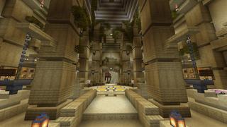 Screenshot of the Minecraft Bedrock Marketplace product Pharaoh's Oasis created by BLOCKLAB Studios.