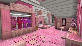 Screenshot of the Minecraft Bedrock Marketplace product Pink Mansion Luxury created by BLOCKLAB Studios.