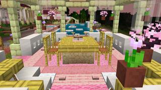 Screenshot of the Minecraft Bedrock Marketplace product Pink Mansion Luxury created by BLOCKLAB Studios.