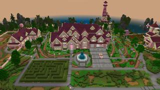 Screenshot of the Minecraft Bedrock Marketplace product Pink Mansion Luxury created by BLOCKLAB Studios.