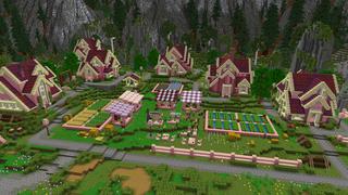 Screenshot of the Minecraft Bedrock Marketplace product Pink Mansion Luxury created by BLOCKLAB Studios.