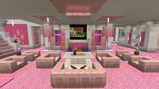 Screenshot of the Minecraft Bedrock Marketplace product Pink Mansion Luxury created by BLOCKLAB Studios.