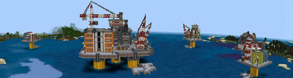 Panorama of the Minecraft Bedrock Marketplace product Platform Base created by BLOCKLAB Studios.
