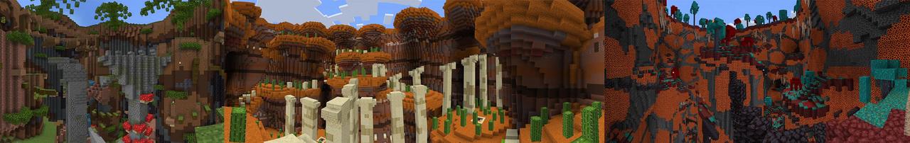 Panorama of the Minecraft Bedrock Marketplace product Poison Parkour created by BLOCKLAB Studios.