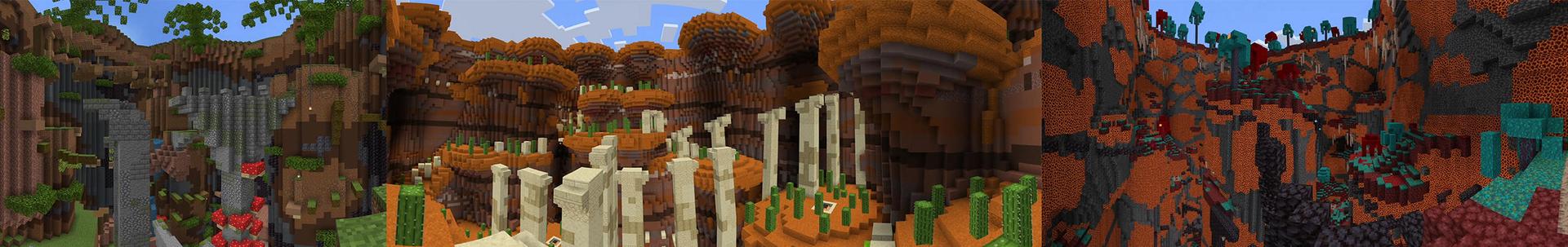Panorama of the Minecraft Bedrock Marketplace product Poison Parkour created by BLOCKLAB Studios.