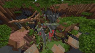 Screenshot of the Minecraft Bedrock Marketplace product Poison Parkour created by BLOCKLAB Studios.