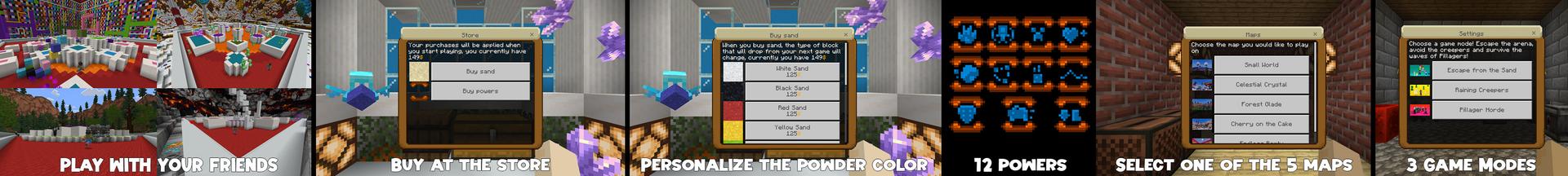 Panorama of the Minecraft Bedrock Marketplace product Powder Gravity created by BLOCKLAB Studios.
