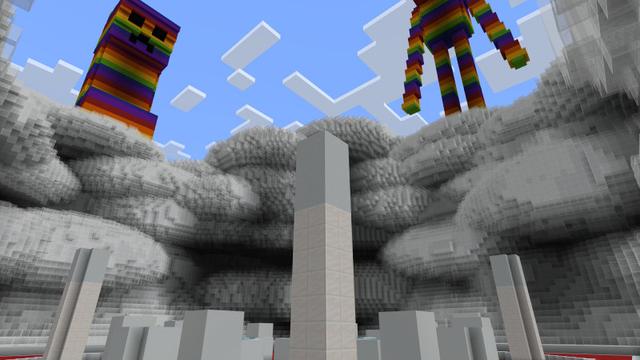 Screenshot of the Minecraft Bedrock Marketplace product Powder Gravity created by BLOCKLAB Studios.