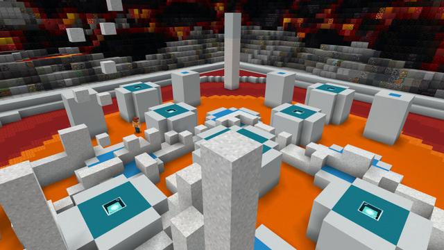 Screenshot of the Minecraft Bedrock Marketplace product Powder Gravity created by BLOCKLAB Studios.
