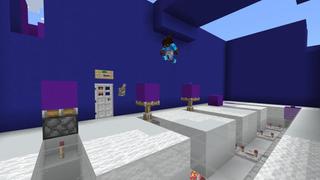 Screenshot of the Minecraft Bedrock Marketplace product Rainbow 64 Parkour created by BLOCKLAB Studios.