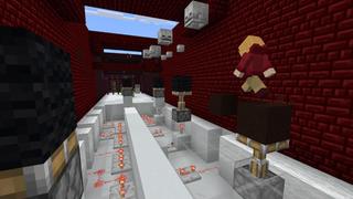 Screenshot of the Minecraft Bedrock Marketplace product Rainbow 64 Parkour created by BLOCKLAB Studios.