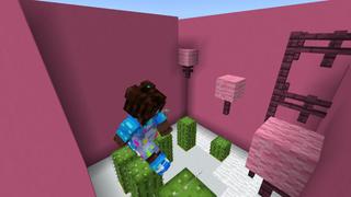 Screenshot of the Minecraft Bedrock Marketplace product Rainbow 64 Parkour created by BLOCKLAB Studios.