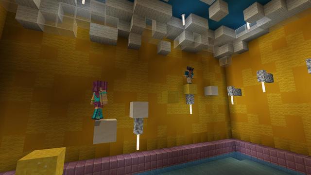 Screenshot of the Minecraft Bedrock Marketplace product Rainbow Base created by BLOCKLAB Studios.