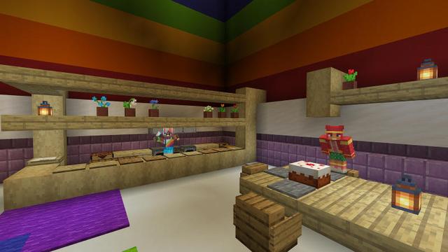 Screenshot of the Minecraft Bedrock Marketplace product Rainbow Base created by BLOCKLAB Studios.