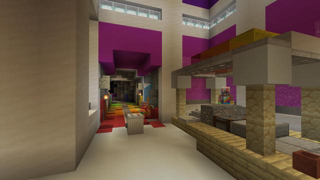 Screenshot of the Minecraft Bedrock Marketplace product Rainbow Base created by BLOCKLAB Studios.
