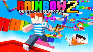 Thumbnail of the Minecraft Bedrock Marketplace product Rainbow Obstacle Parkour 2 created by BLOCKLAB Studios.