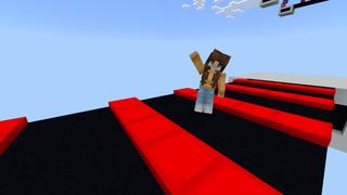 Screenshot of the Minecraft Bedrock Marketplace product Rainbow Obstacle Parkour created by BLOCKLAB Studios.