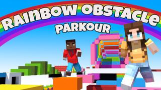 Thumbnail of the Minecraft Bedrock Marketplace product Rainbow Obstacle Parkour created by BLOCKLAB Studios.