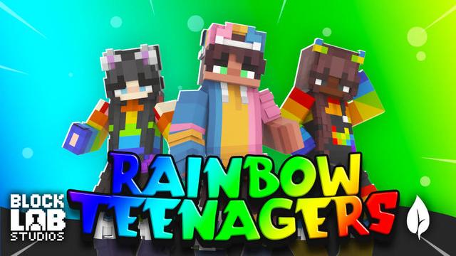 Thumbnail of the Minecraft Bedrock Marketplace product Rainbow Teenagers created by BLOCKLAB Studios.