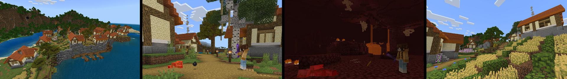 Panorama of the Minecraft Bedrock Marketplace product Random Mob Drops created by BLOCKLAB Studios.