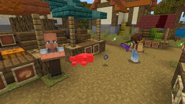 Screenshot of the Minecraft Bedrock Marketplace product Random Mob Drops created by BLOCKLAB Studios.