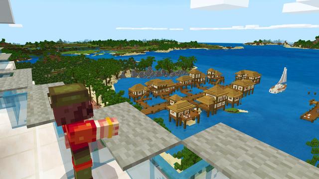 Screenshot of the Minecraft Bedrock Marketplace product Resort created by BLOCKLAB Studios.