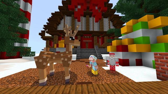 Screenshot of the Minecraft Bedrock Marketplace product Santa's Palace created by BLOCKLAB Studios.