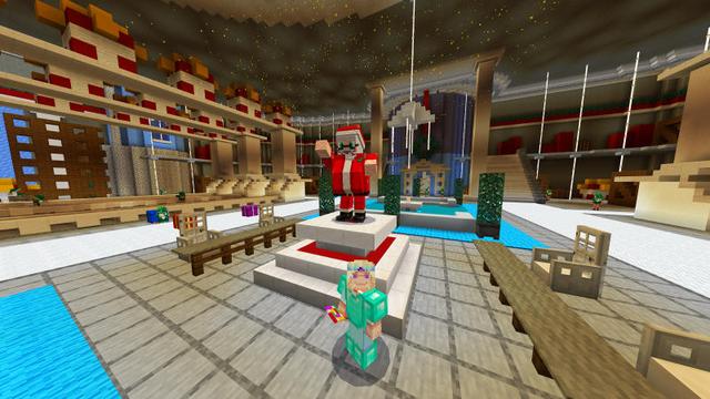 Screenshot of the Minecraft Bedrock Marketplace product Santa's Palace created by BLOCKLAB Studios.