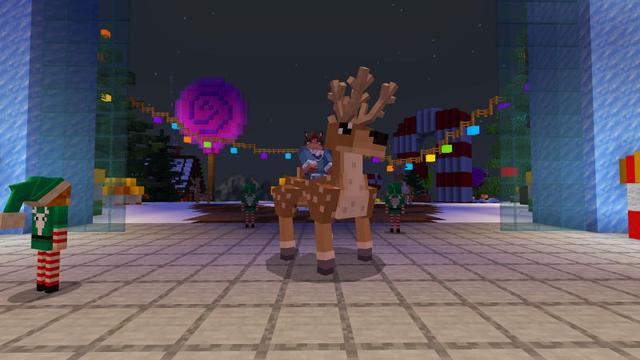 Screenshot of the Minecraft Bedrock Marketplace product Santa's Palace created by BLOCKLAB Studios.