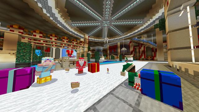 Screenshot of the Minecraft Bedrock Marketplace product Santa's Palace created by BLOCKLAB Studios.