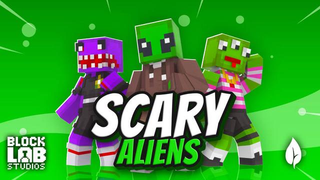 Thumbnail of the Minecraft Bedrock Marketplace product Scary Aliens created by BLOCKLAB Studios.