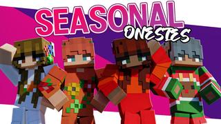 Thumbnail of the Minecraft Bedrock Marketplace product Seasonal Onesies created by BLOCKLAB Studios.