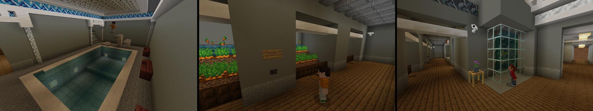 Panorama of the Minecraft Bedrock Marketplace product Secret Base created by BLOCKLAB Studios.