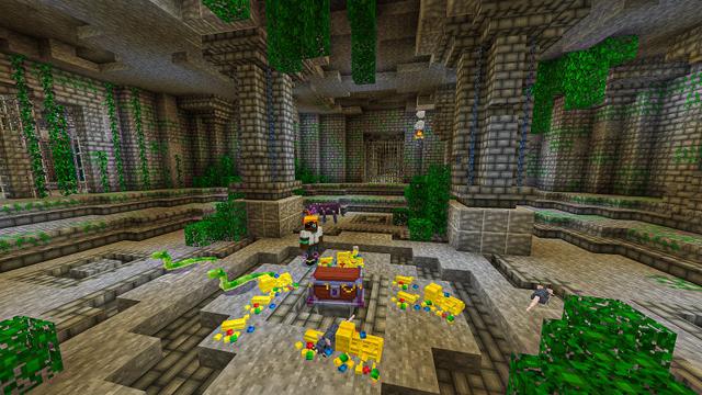 Screenshot of the Minecraft Bedrock Marketplace product Secret Treasures created by BLOCKLAB Studios.